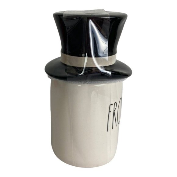 Rae Dunn  "FROSTY"  Canister w/Top Hat Topper Gift Christmas Holiday Mug NEW - Picture 6 of 8